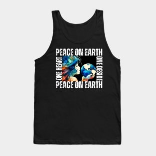 World Of The Peace. Peace To The World. One Heart On Desire Peace On Earth. Tank Top